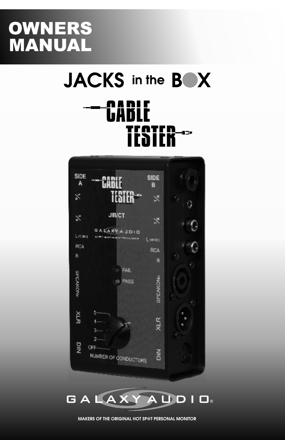 Galaxy Audio JIB/CT User Manual | 12 pages