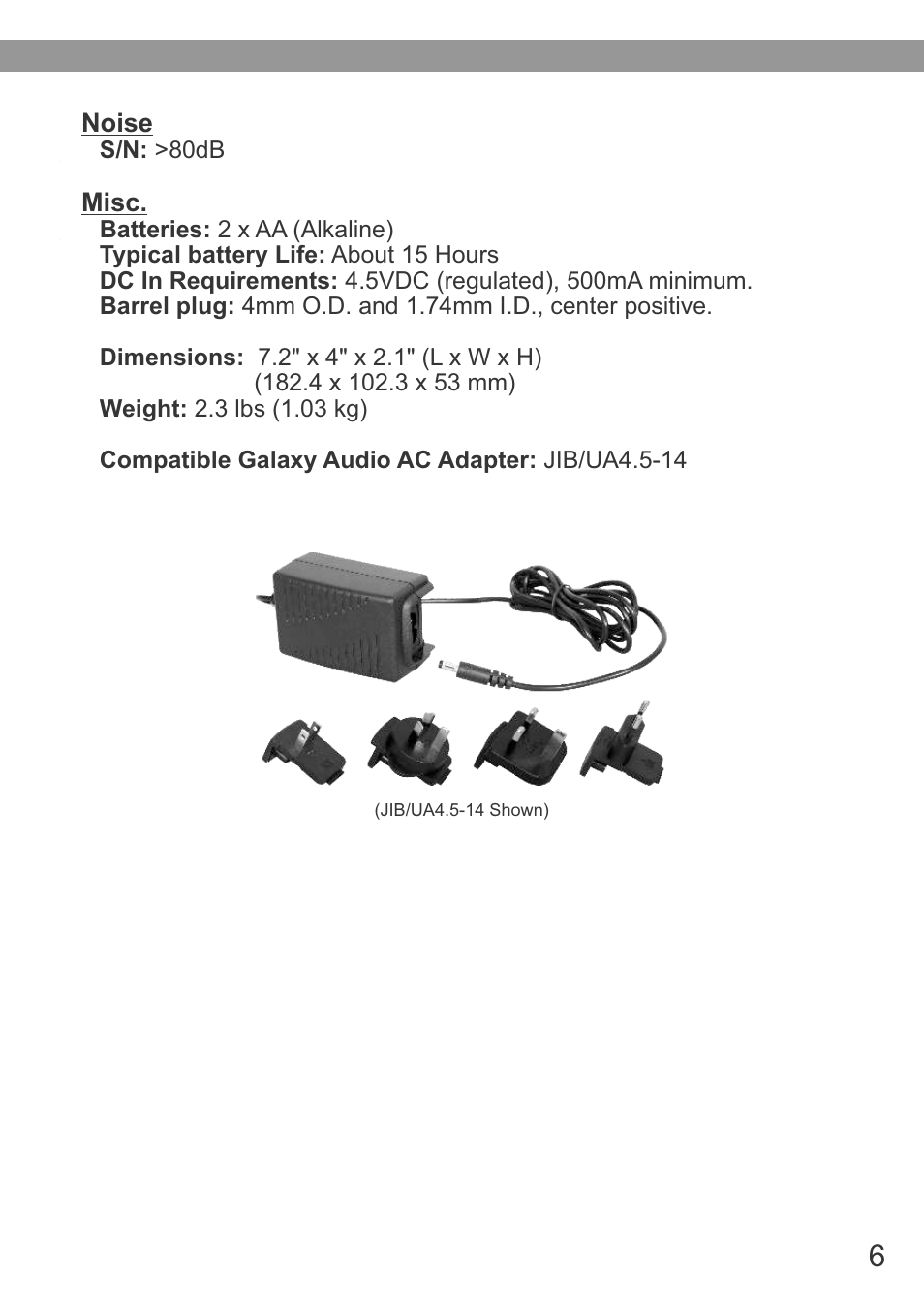Galaxy Audio JIB/MM User Manual | Page 7 / 8