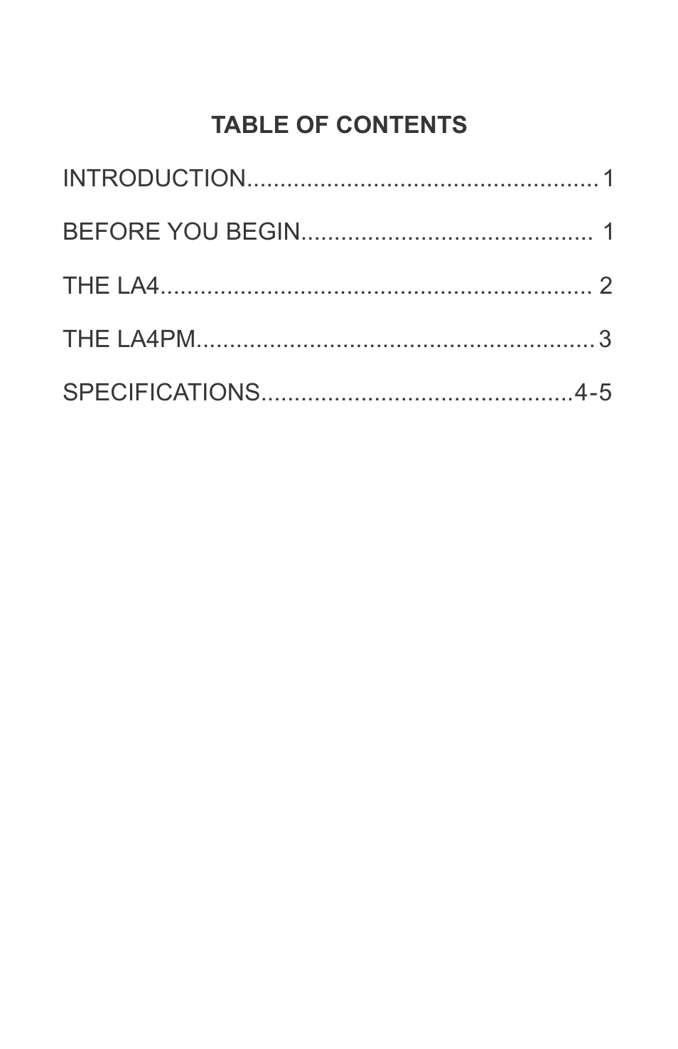 Galaxy Audio LA4/LA4PM User Manual | Page 2 / 8