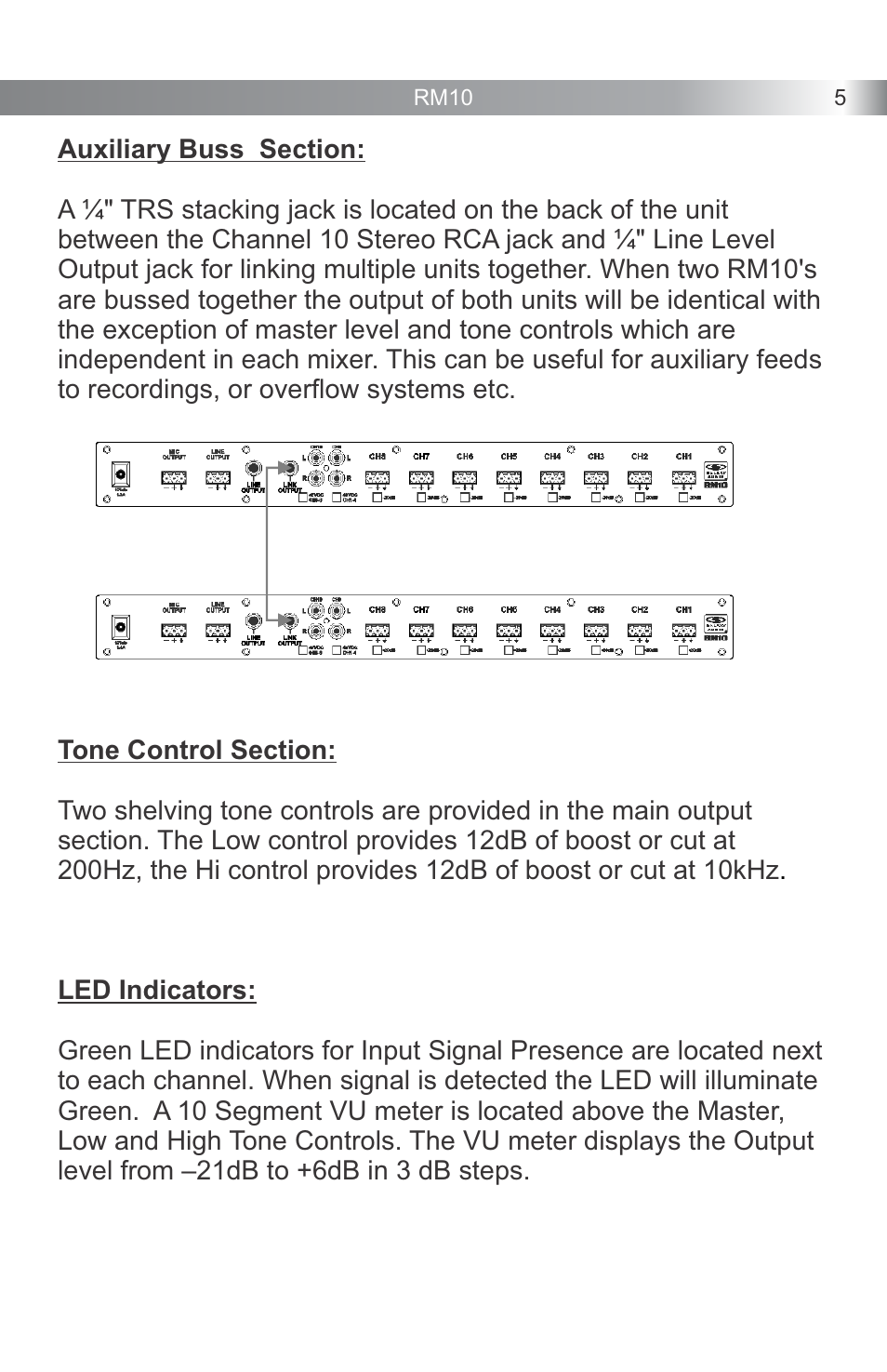 Galaxy Audio RM10 User Manual | Page 7 / 12