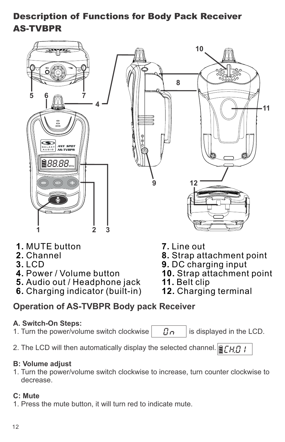 Galaxy Audio CK-VBPR User Manual | Page 14 / 24