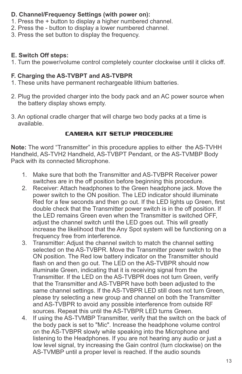 Galaxy Audio CK-VBPR User Manual | Page 15 / 24