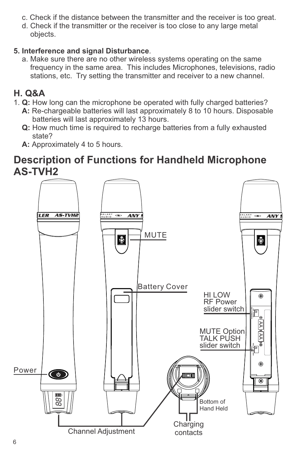 H. q&a | Galaxy Audio CK-VBPR User Manual | Page 8 / 24