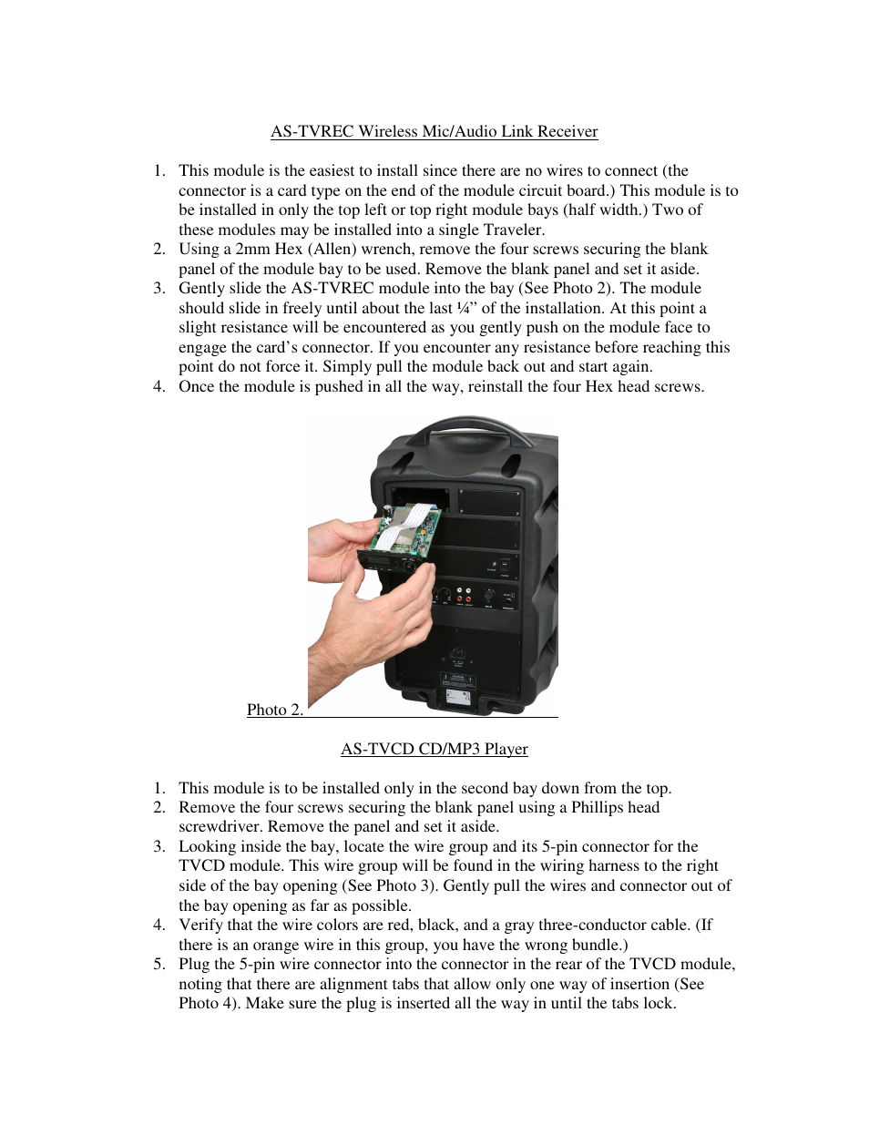Galaxy Audio TRAVELER AS-TV8 User Manual | Page 2 / 6