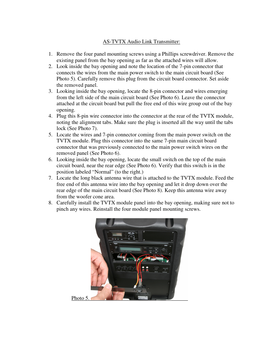 Galaxy Audio TRAVELER AS-TV8 User Manual | Page 4 / 6