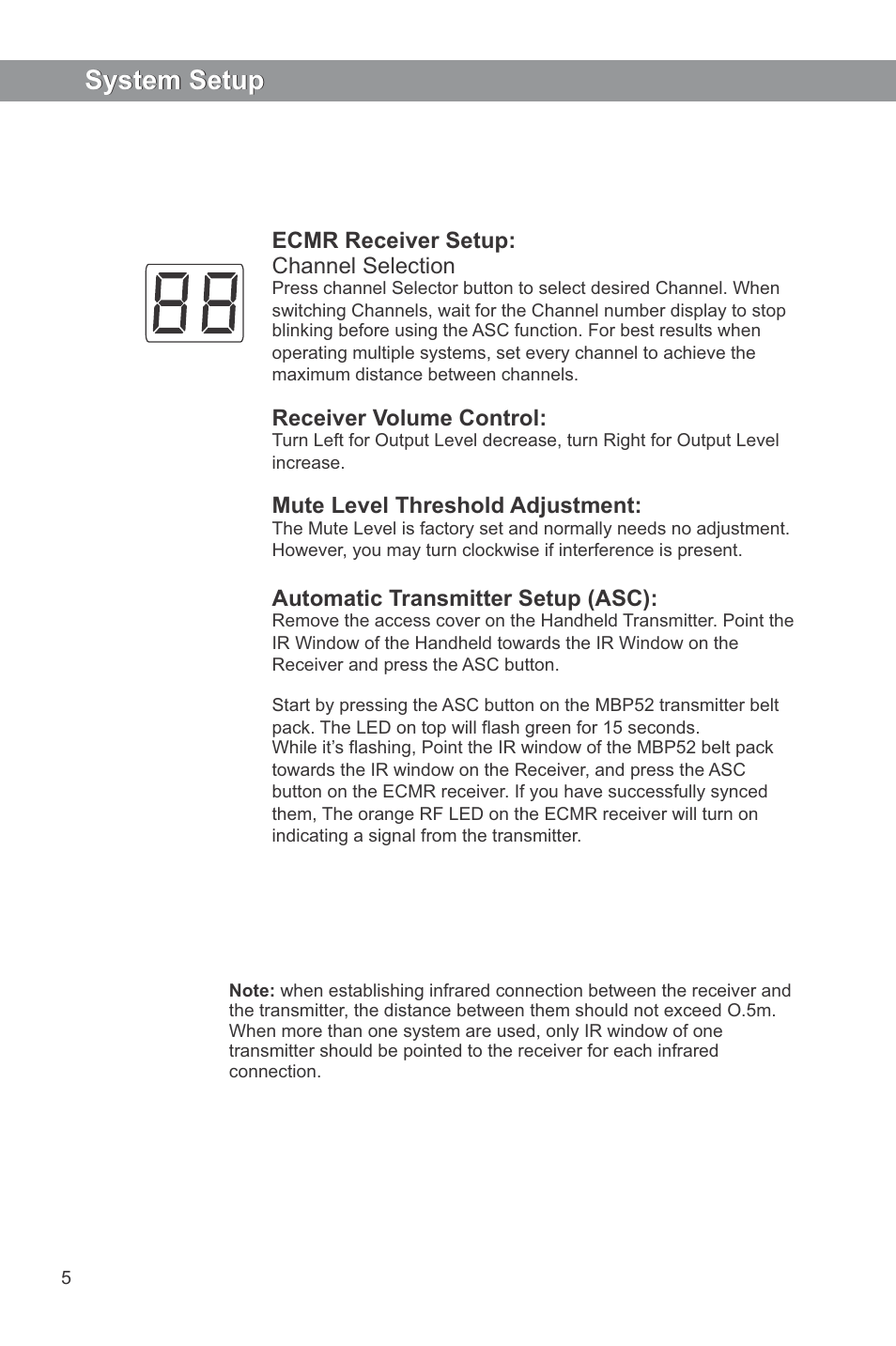 System setup | Galaxy Audio ECM User Manual | Page 6 / 8