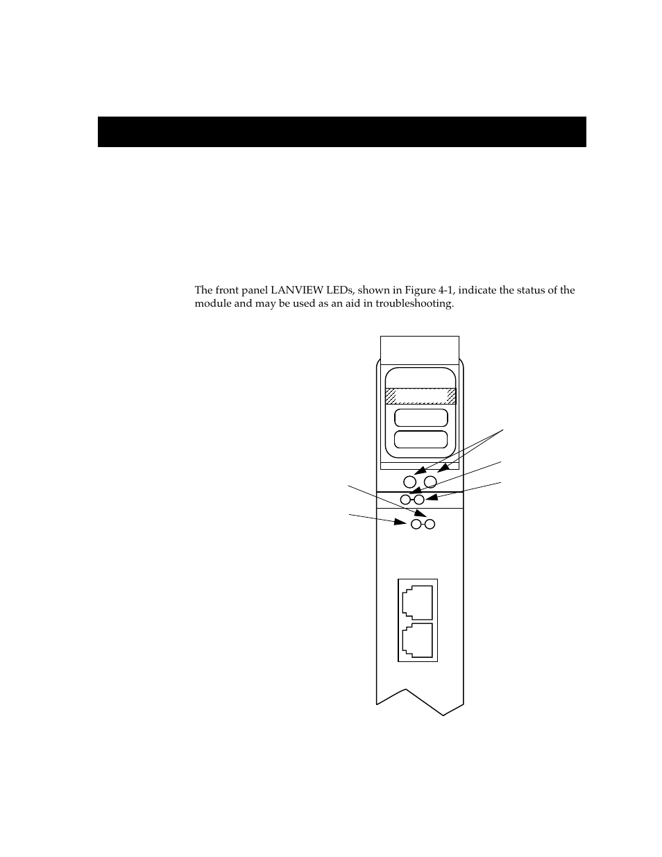 Lanview leds, Chapter 4 | Cabletron Systems 9F106-01 User Manual | Page 19 / 26