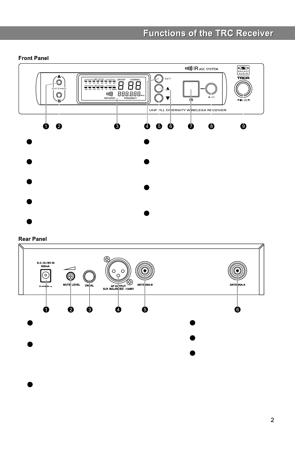 Galaxy Audio TRC User Manual | Page 5 / 12