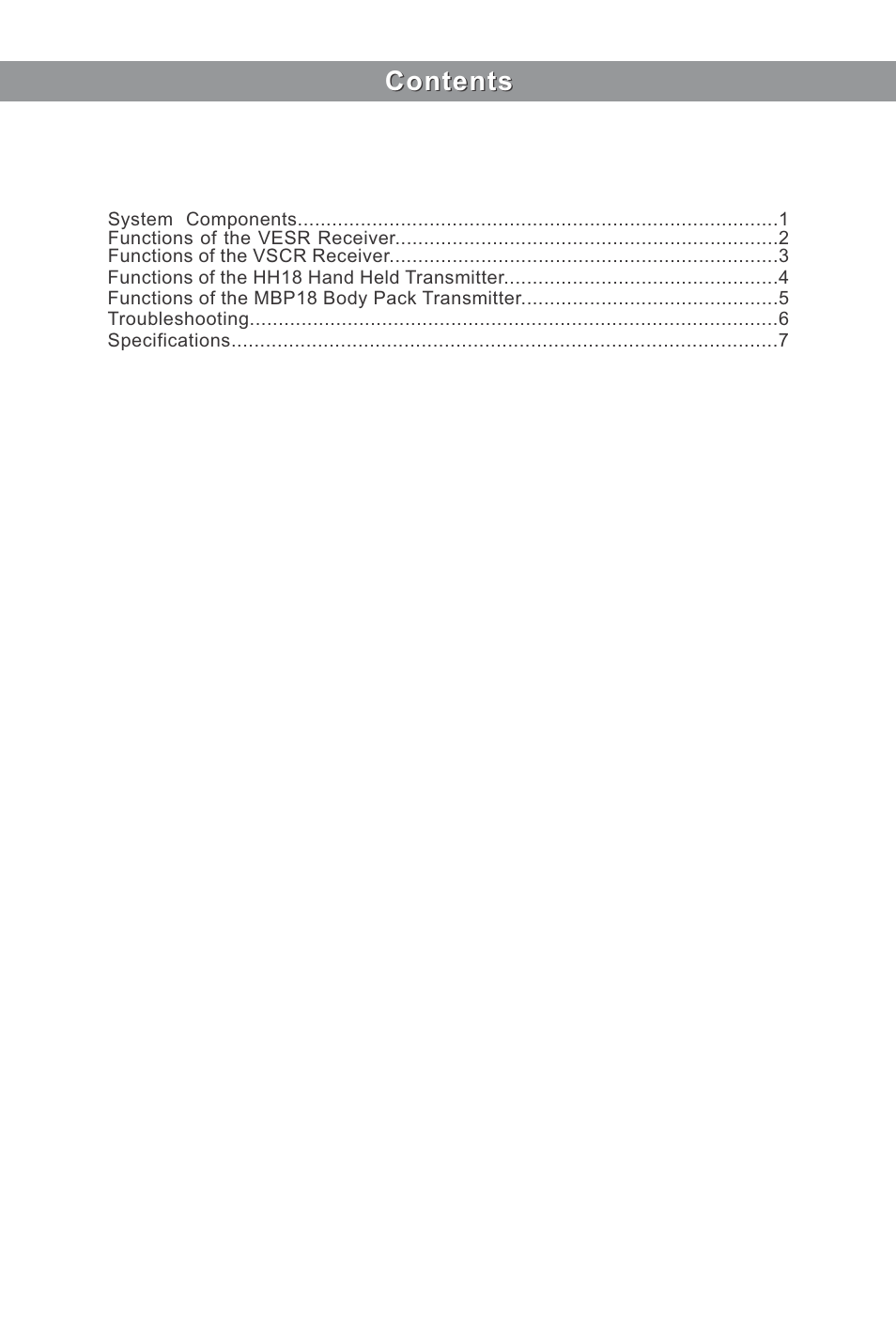 Galaxy Audio VHF User Manual | Page 3 / 12