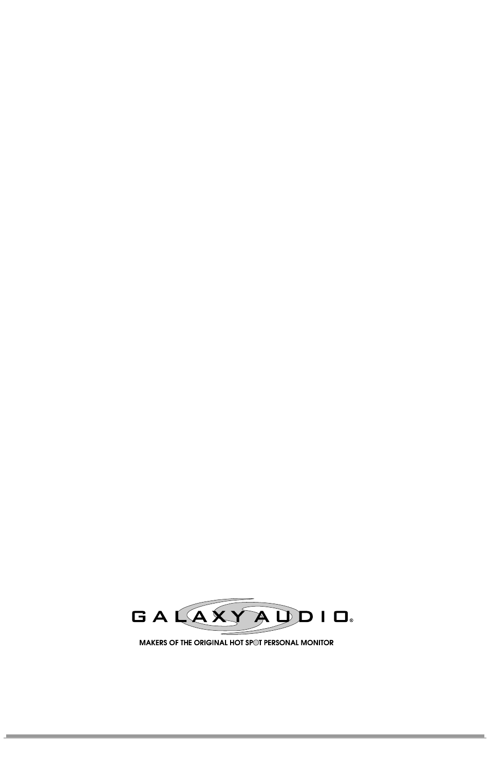 One year limited warranty | Galaxy Audio AS-1000 User Manual | Page 18 / 20