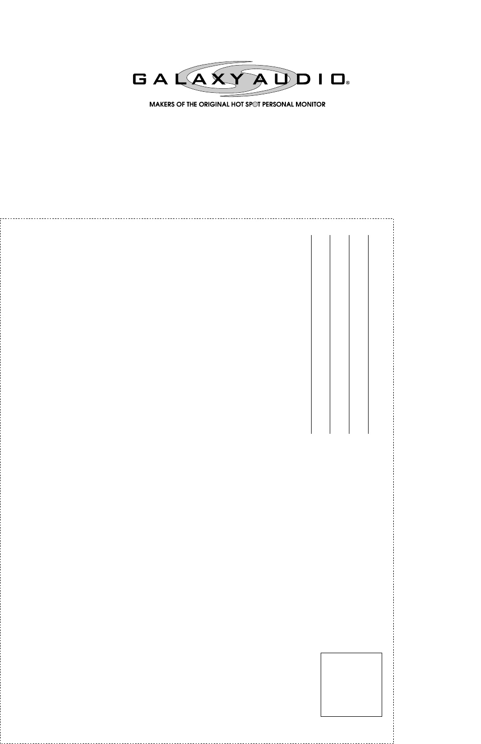 Galaxy Audio AS-1000 User Manual | Page 20 / 20