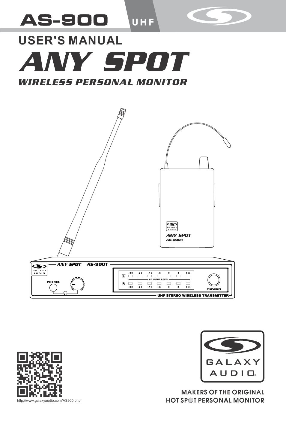 Galaxy Audio AS-900 User Manual | 8 pages