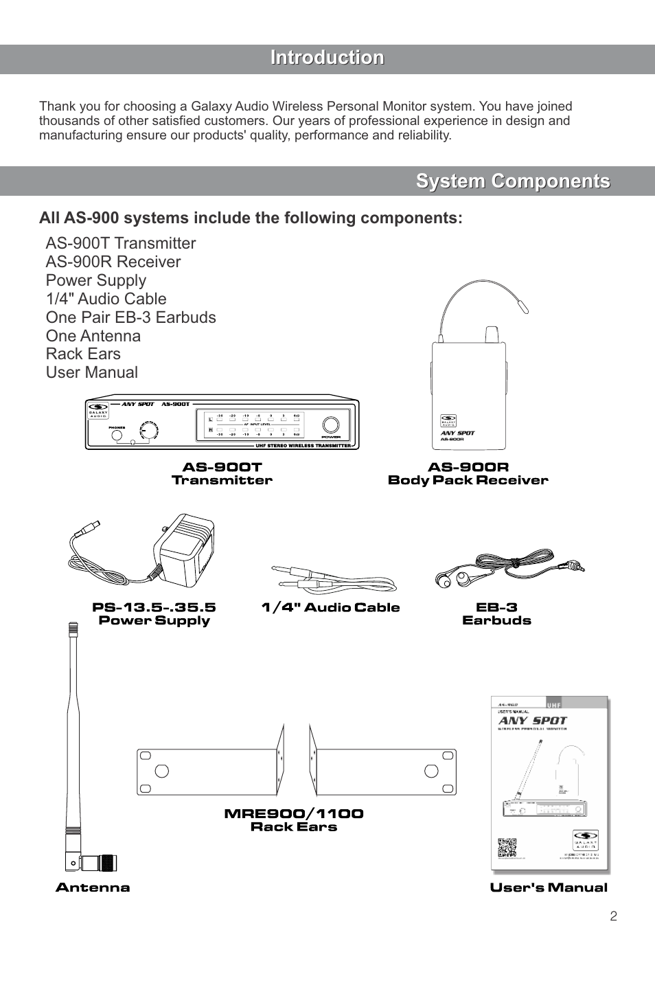 Galaxy Audio AS-900 User Manual | Page 3 / 8