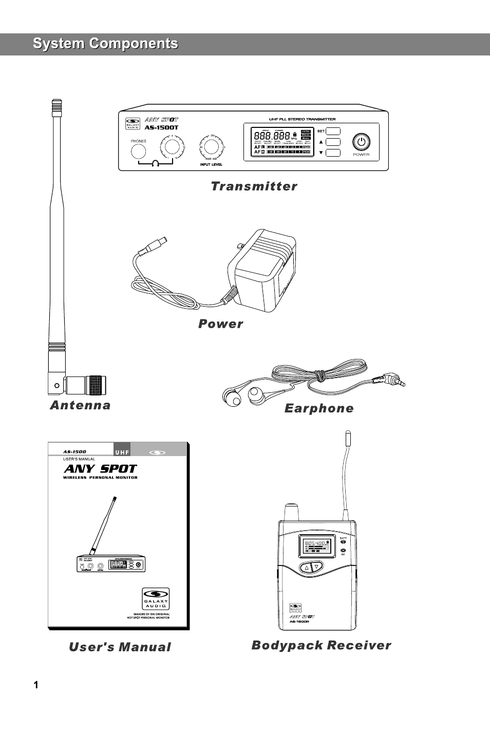 Galaxy Audio AS-1500 User Manual | Page 2 / 8