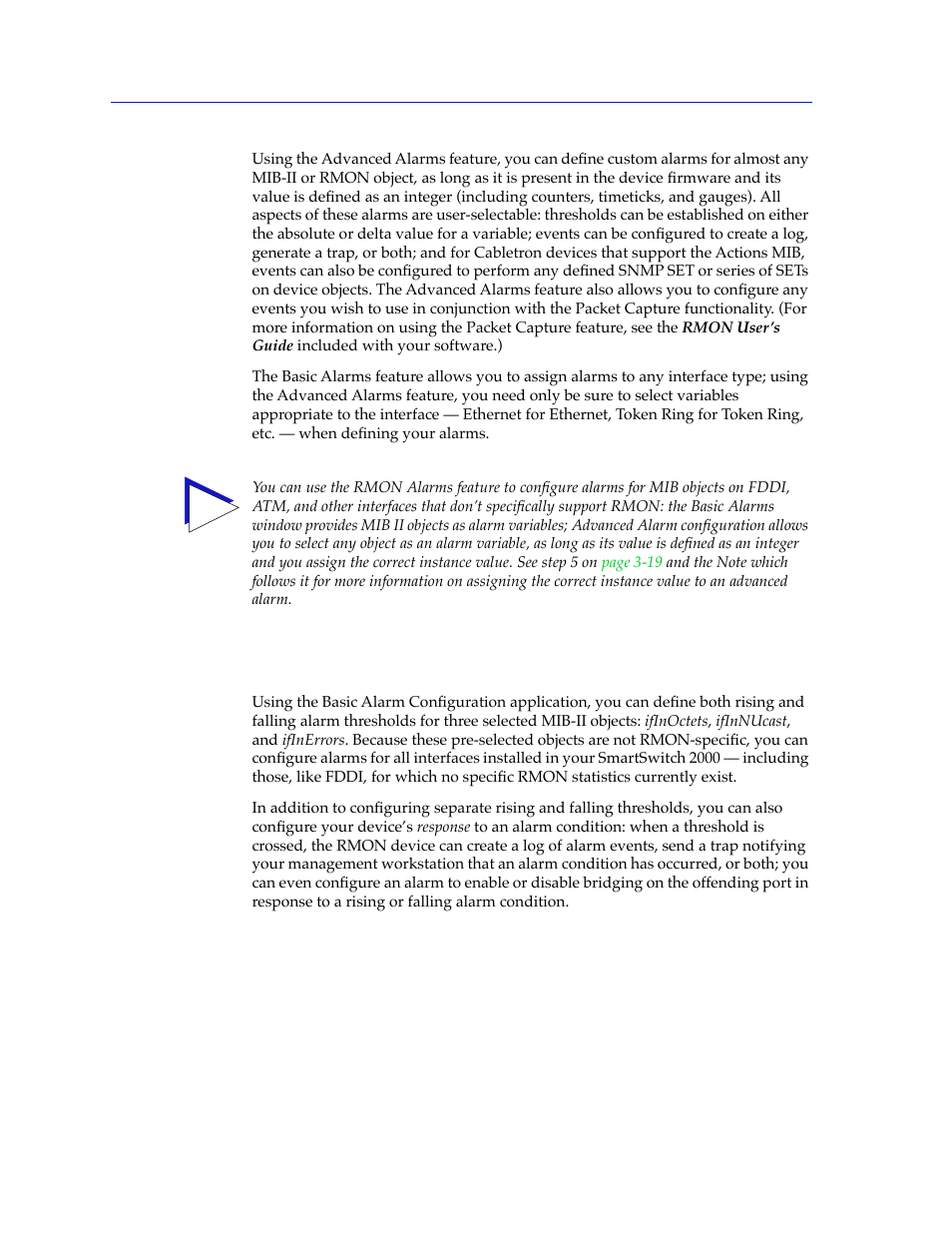 Basic alarm configuration, Basic alarm conþguration -2 | Cabletron Systems 2000 User Manual | Page 100 / 196