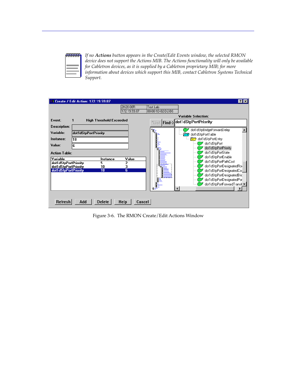 Window, Figure 3-6 | Cabletron Systems 2000 User Manual | Page 123 / 196