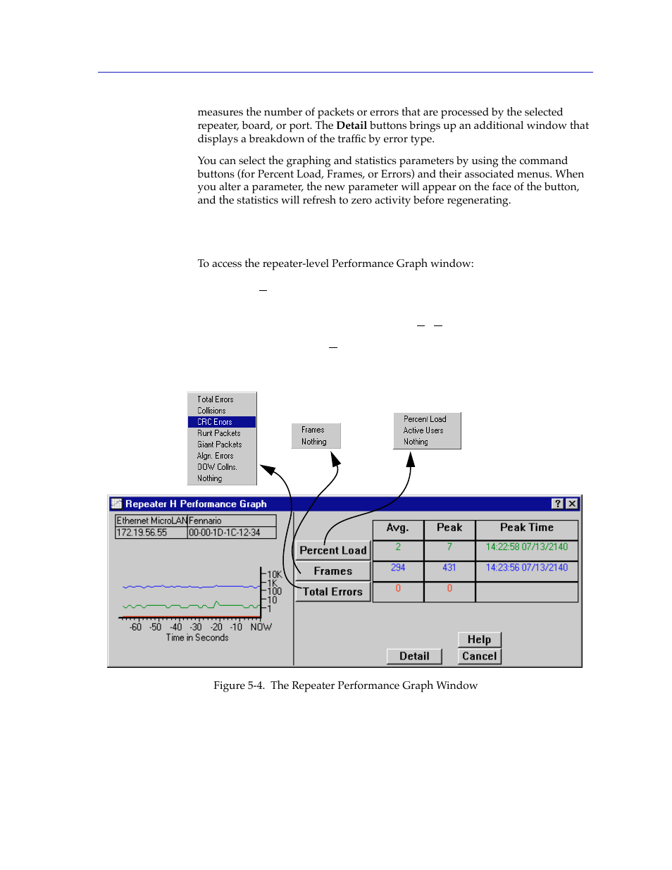 Accessing the performance graph windows, Accessing the performance graph windows -9 | Cabletron Systems 2000 User Manual | Page 143 / 196