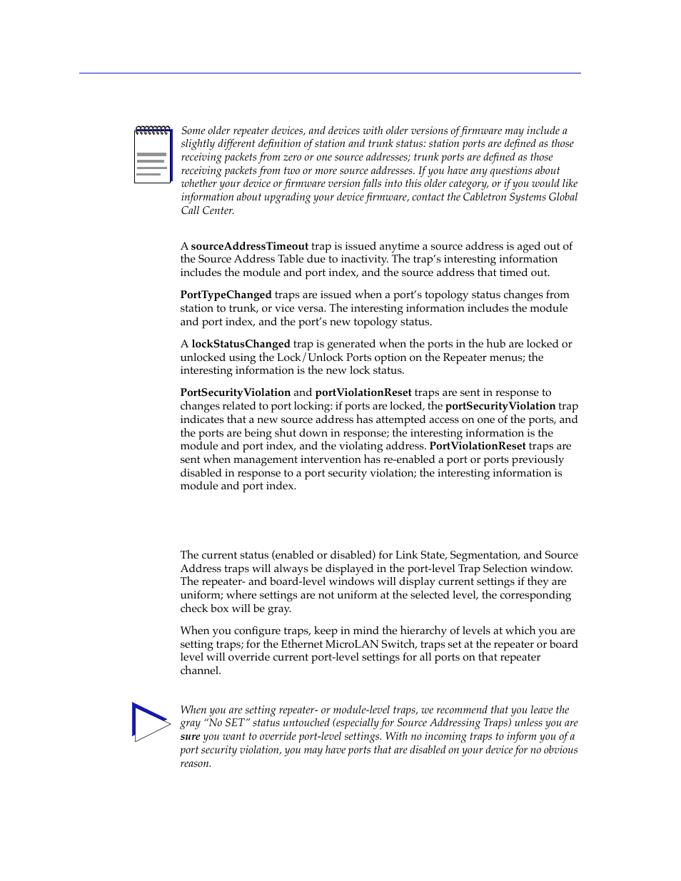 Configuring traps, Conþguring traps -24 | Cabletron Systems 2000 User Manual | Page 158 / 196