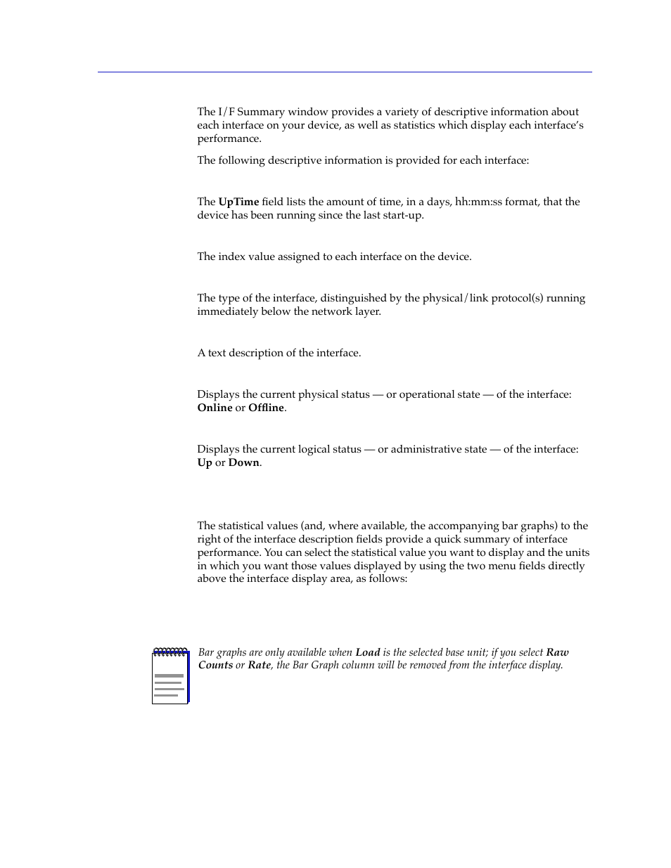 Interface performance statistics/bar graphs, Interface performance statistics/bar graphs -21 | Cabletron Systems 2000 User Manual | Page 43 / 196