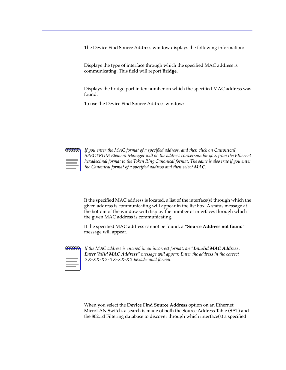 Using the device find source address option, On ethernet microlan switches -27 | Cabletron Systems 2000 User Manual | Page 49 / 196