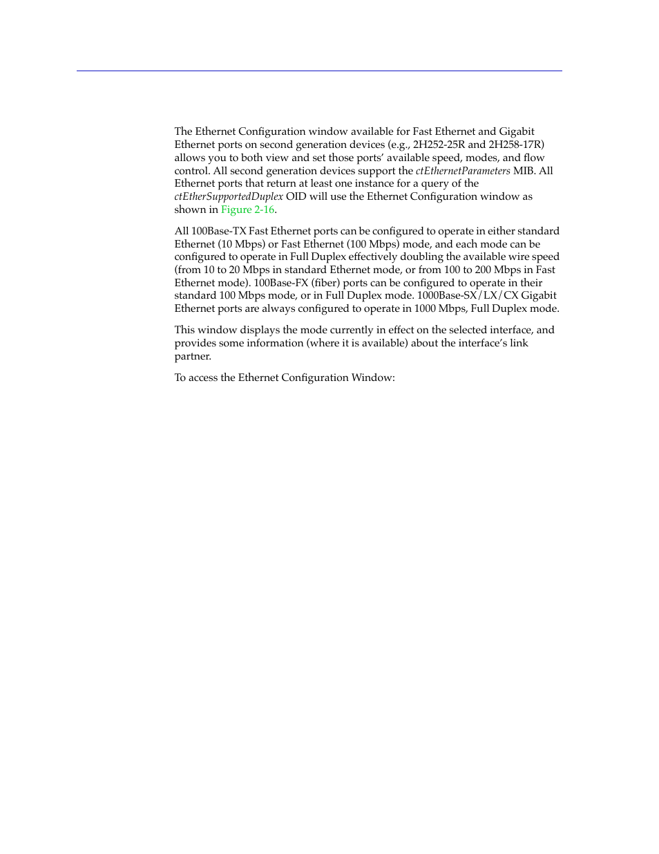 Conþguring ethernet ports on second, Generation devices, For information on conþguring these ports | Cabletron Systems 2000 User Manual | Page 60 / 196