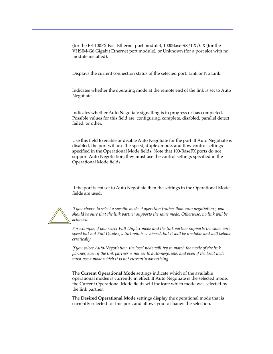 Operational mode fields, Operational mode fields -40 | Cabletron Systems 2000 User Manual | Page 62 / 196