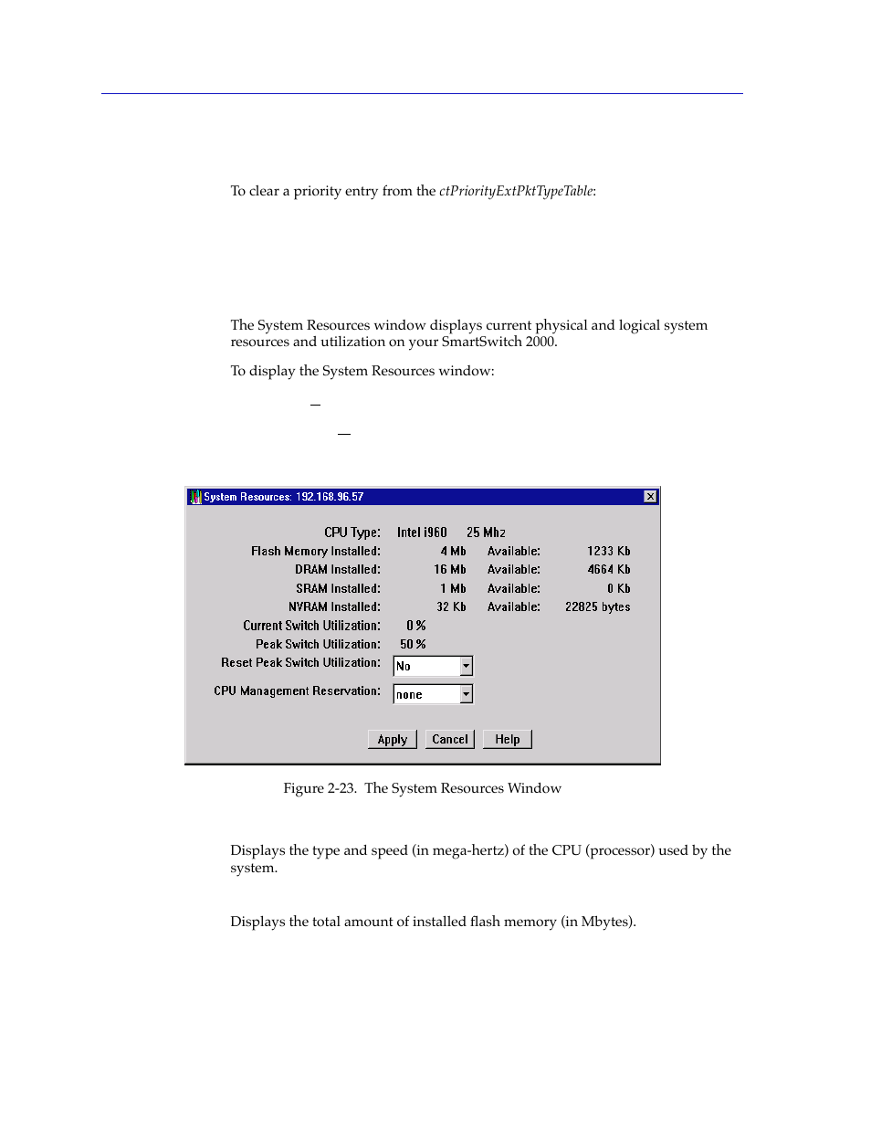 The system resources window, The system resources window -58 | Cabletron Systems 2000 User Manual | Page 80 / 196