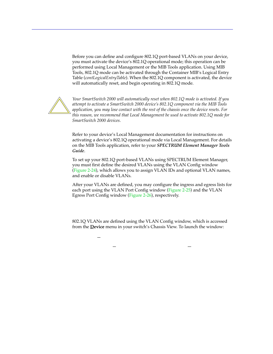 Configuring your 802.1q vlans, Setting vlan parameters and operational modes, Conþguring your 802.1q vlans -64 | Setting vlan parameters and operational modes -64 | Cabletron Systems 2000 User Manual | Page 86 / 196