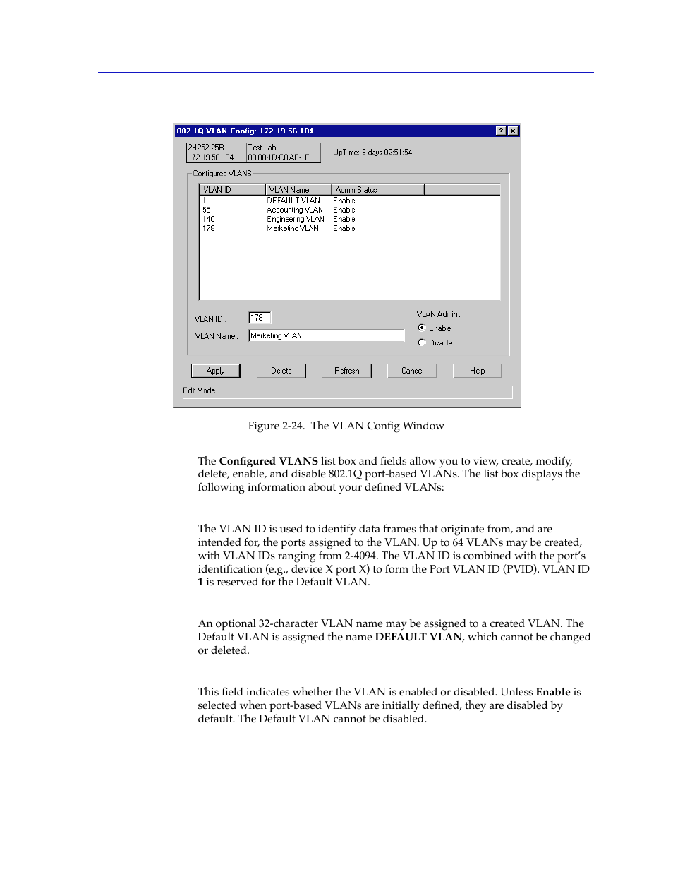 Figure 2-24, Will appear | Cabletron Systems 2000 User Manual | Page 87 / 196