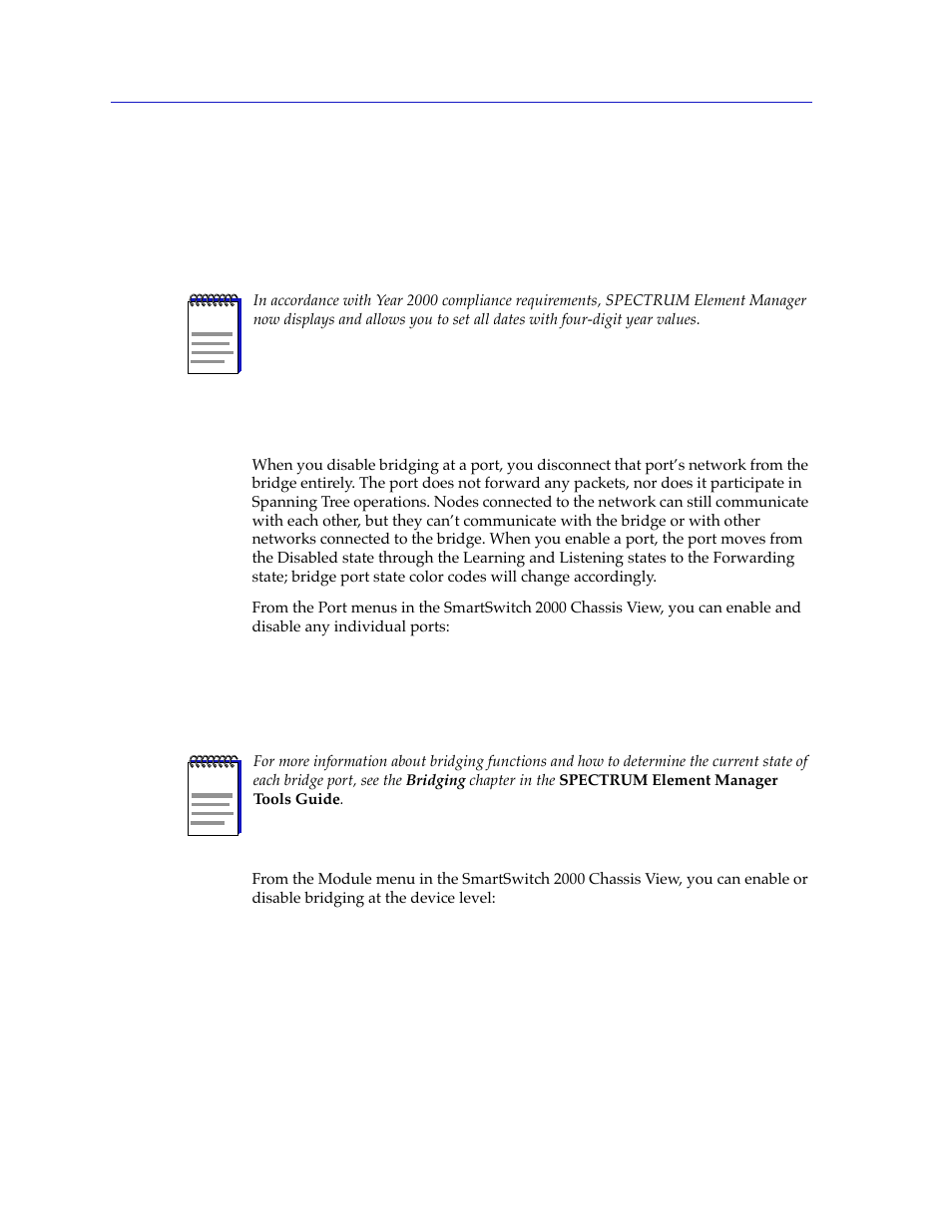 Enabling and disabling ports, Enabling and disabling ports -76 | Cabletron Systems 2000 User Manual | Page 98 / 196