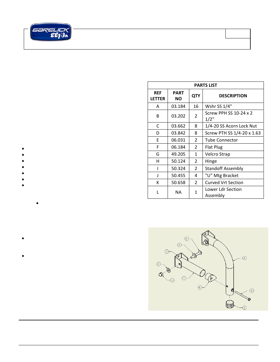 Garelick 18118 TRANSOM LADDER User Manual | 2 pages