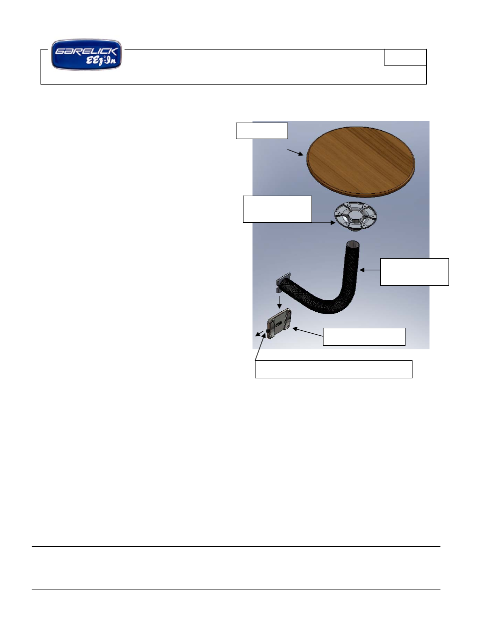 Garelick 75337 SIDE MOUNT TABLE LEG SYSTEM User Manual | 1 page