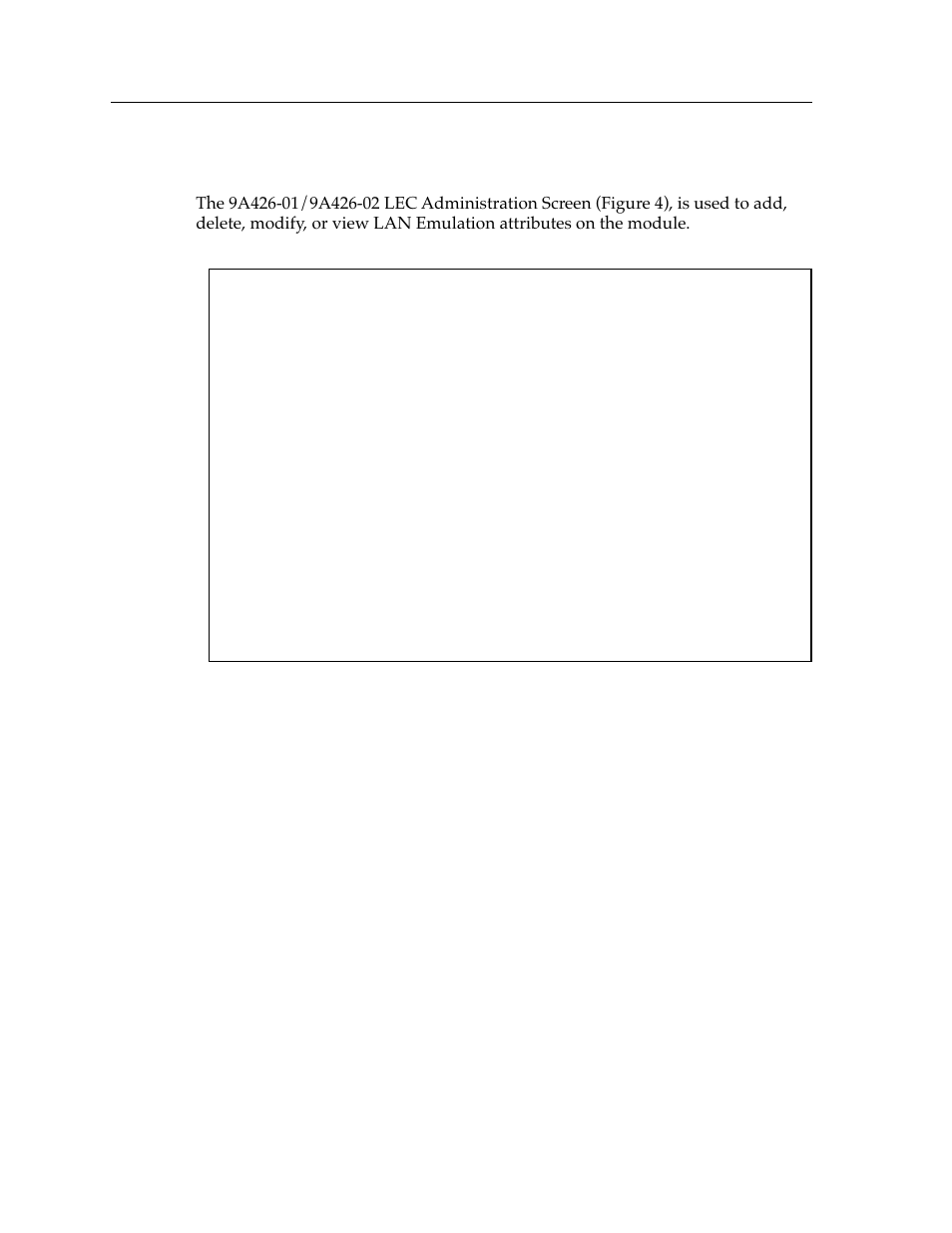 Lec administration screen | Cabletron Systems 9A426-01 User Manual | Page 14 / 24