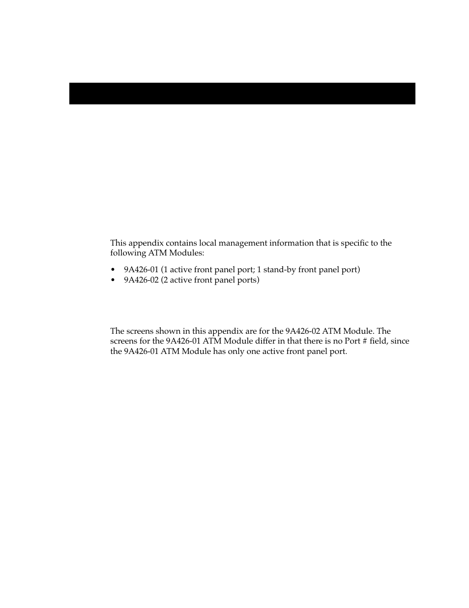 Introduction, Local management screens | Cabletron Systems 9A426-01 User Manual | Page 3 / 24