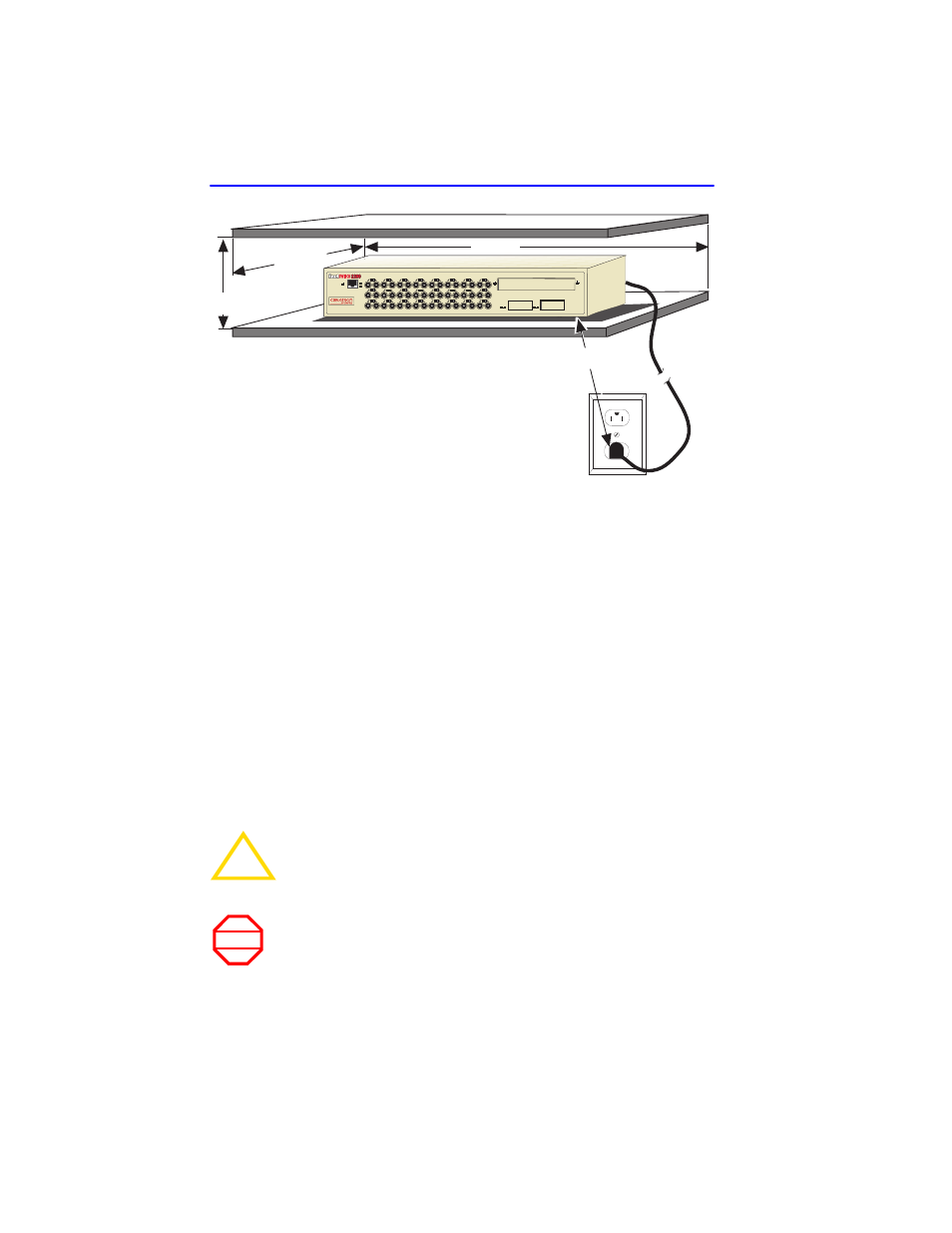 2 rackmount installation, Rackmount installation -4, Section 3.3.2 | Figure 3-1 | Cabletron Systems 2E48-27R User Manual | Page 28 / 160