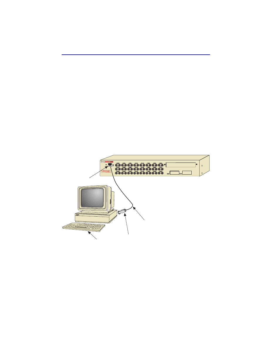 1 console cable connection, Console cable connection -4, Figure 5-1 management terminal connection | Reset | Cabletron Systems 2E48-27R User Manual | Page 50 / 160