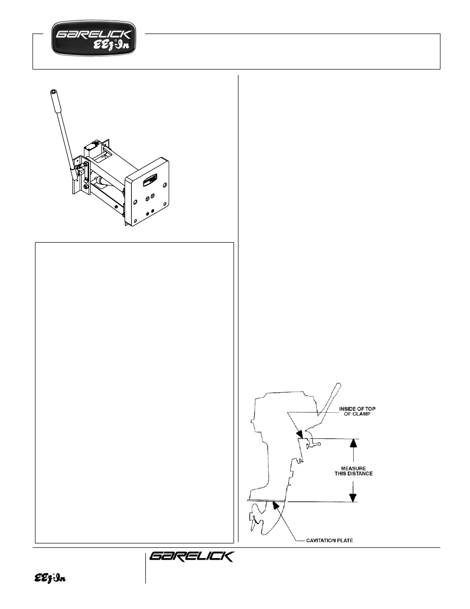 Garelick 71092 MOTOR BRACKET User Manual | 4 pages