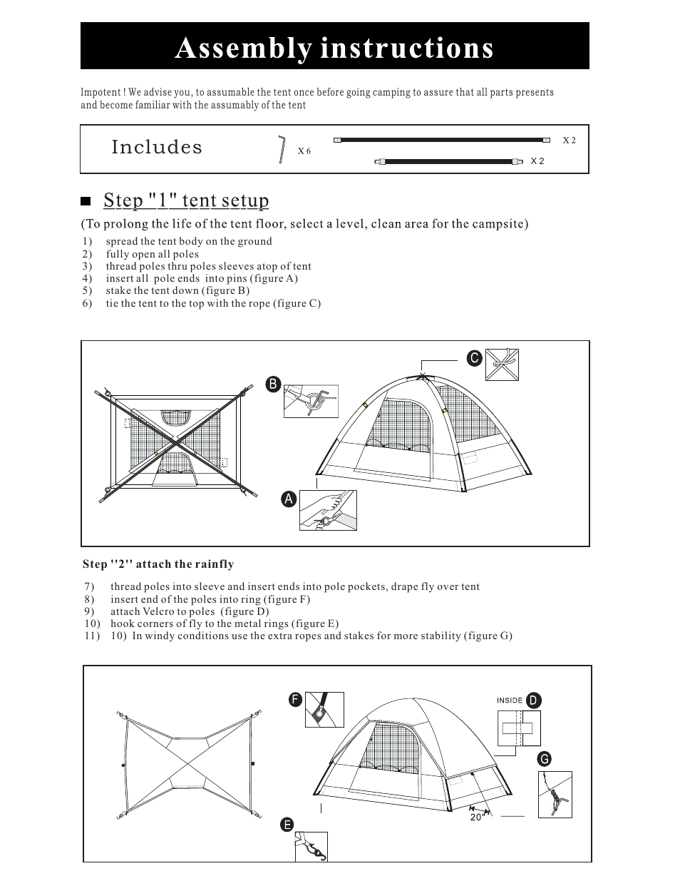 Giga Tent BT 017 User Manual | 1 page