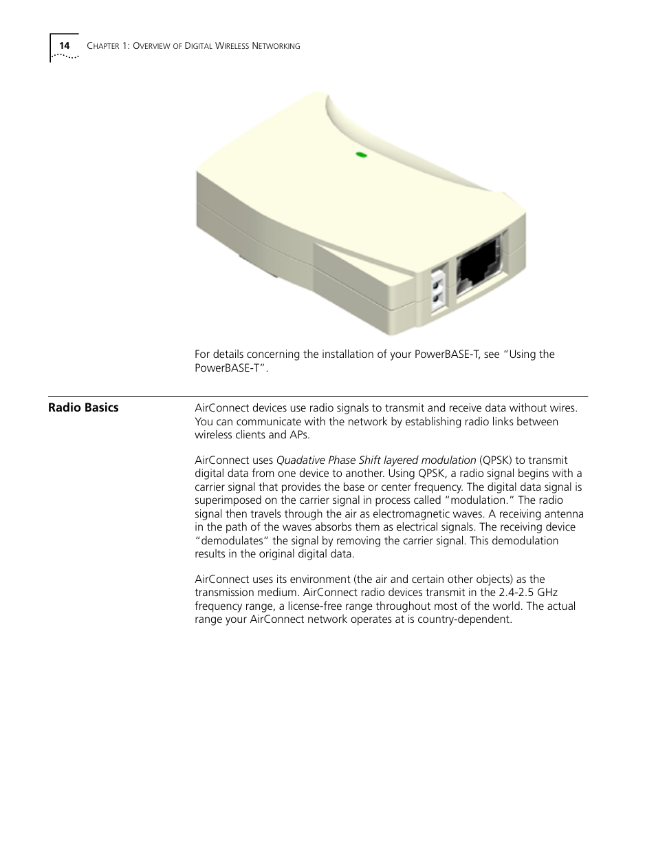 Radio basics, Radio basics 14 | Cabletron Systems AirConnect 3Com User Manual | Page 14 / 93