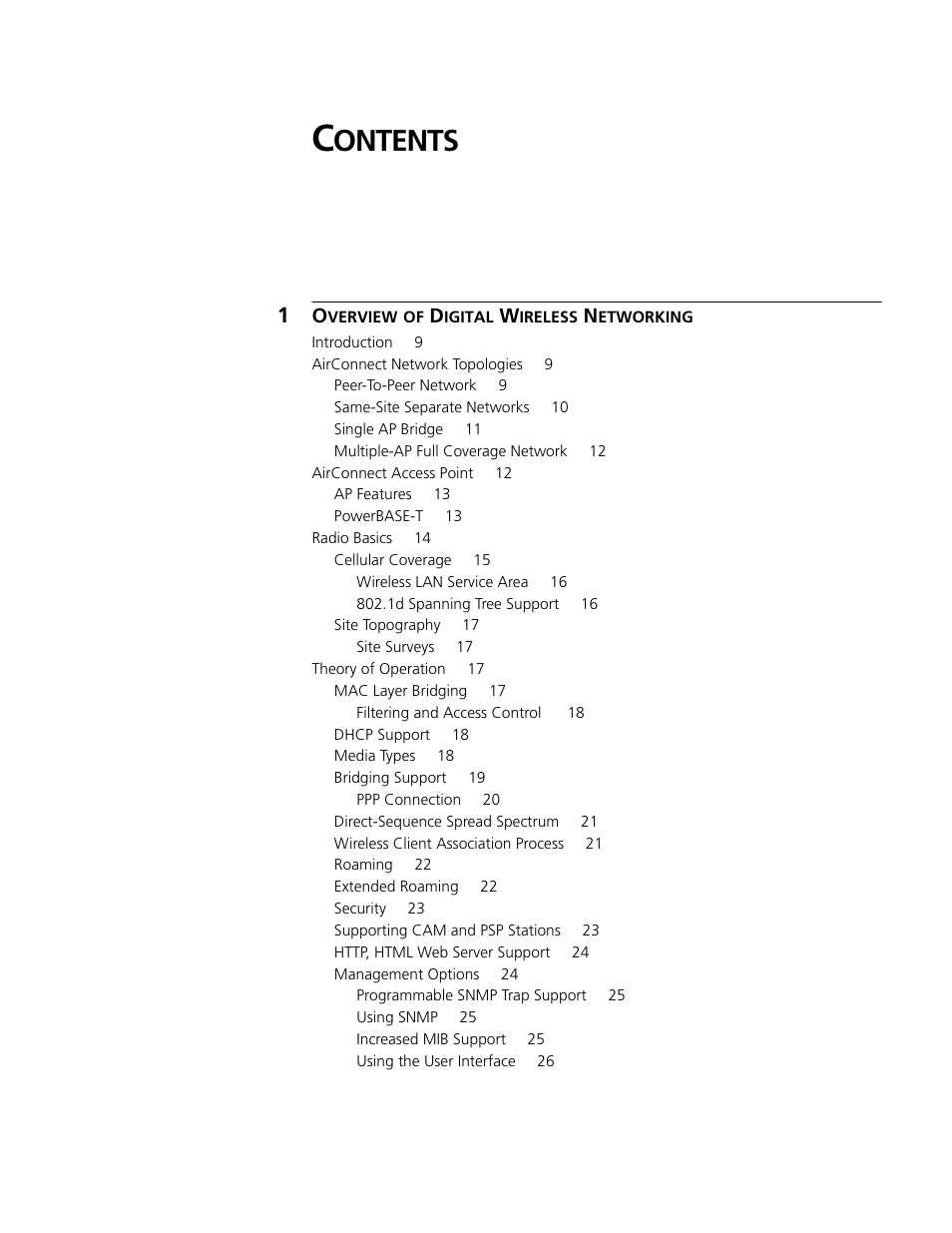 Ontents | Cabletron Systems AirConnect 3Com User Manual | Page 3 / 93