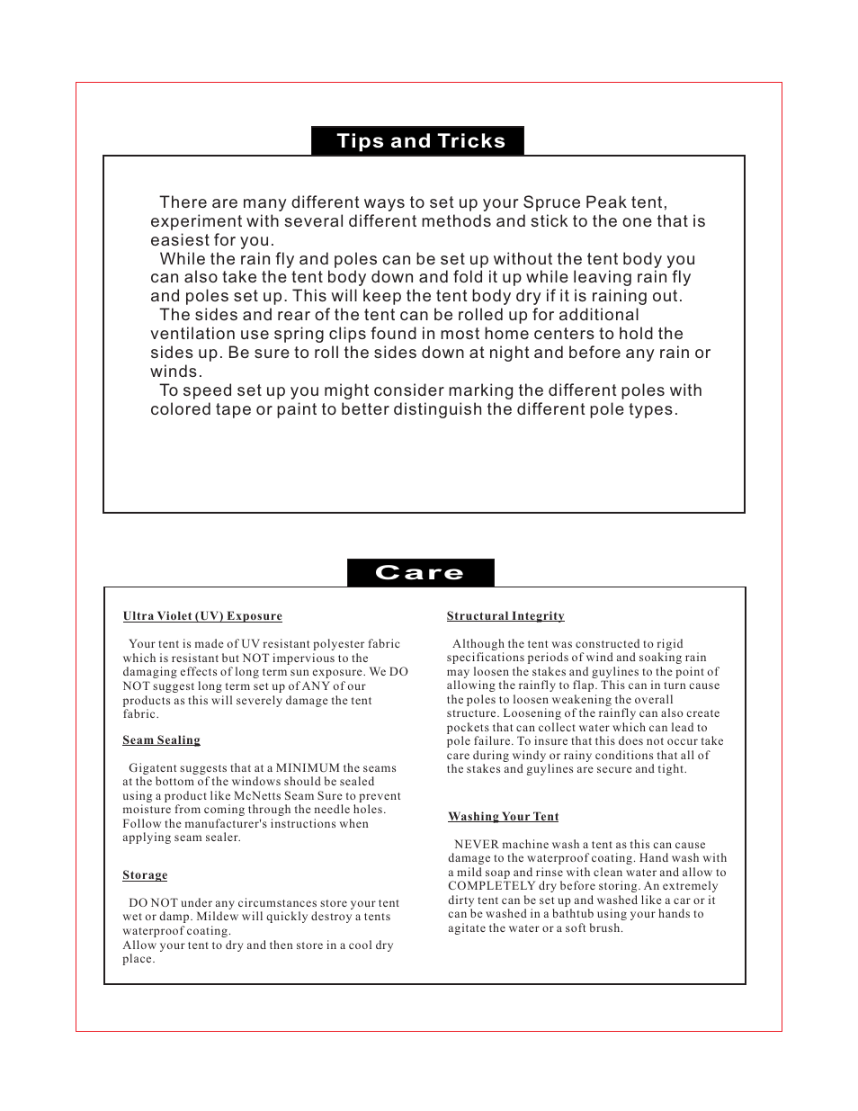 Giga Tent FT 053 User Manual | Page 5 / 8