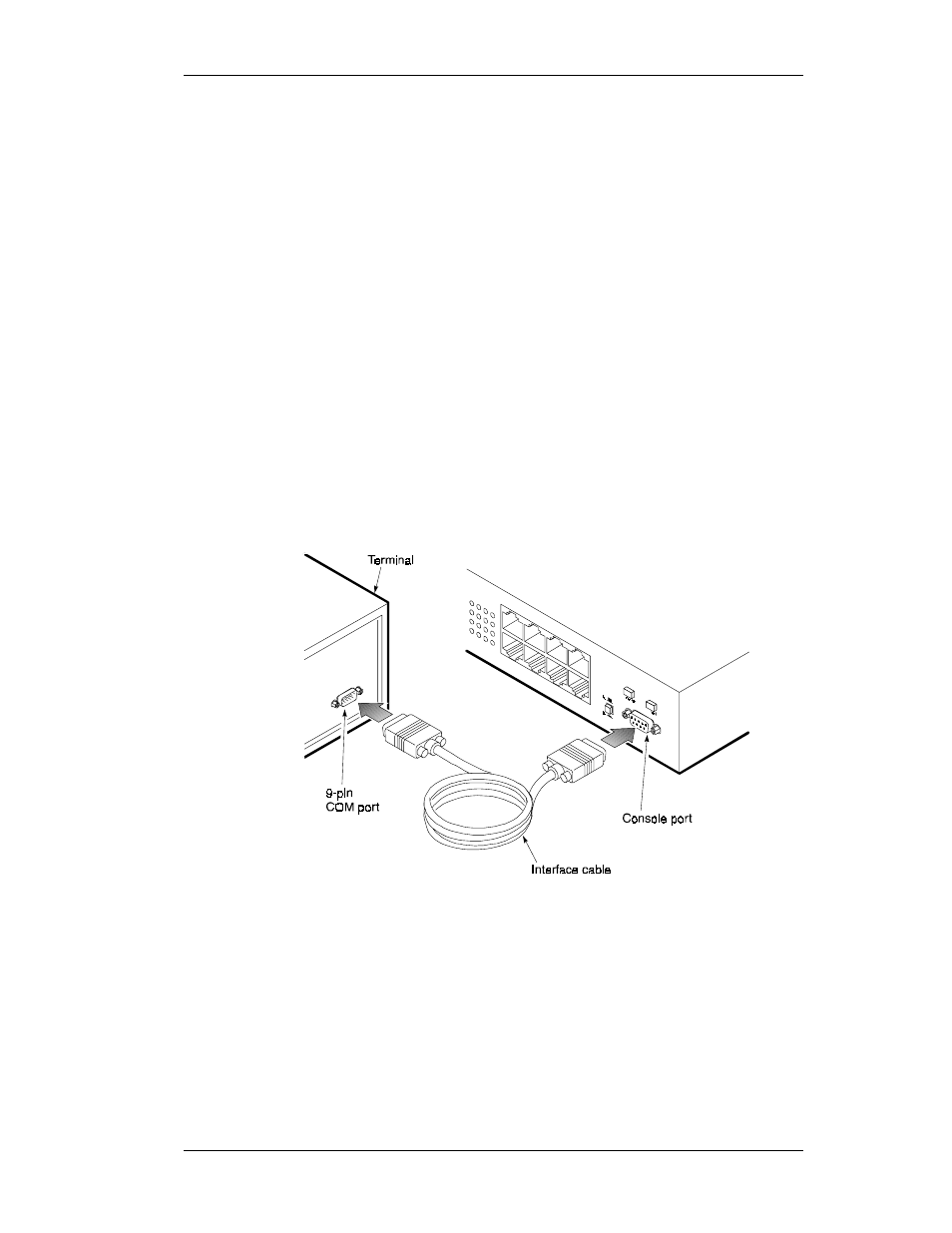 Connecting a terminal to the console port | Cabletron Systems SmartSTACK ELS100 User Manual | Page 31 / 110