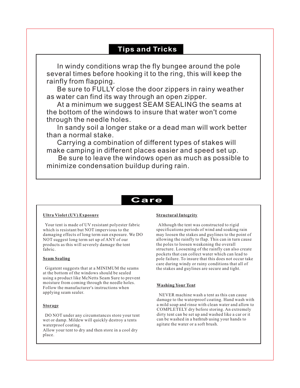 Giga Tent BT 013 User Manual | Page 5 / 8