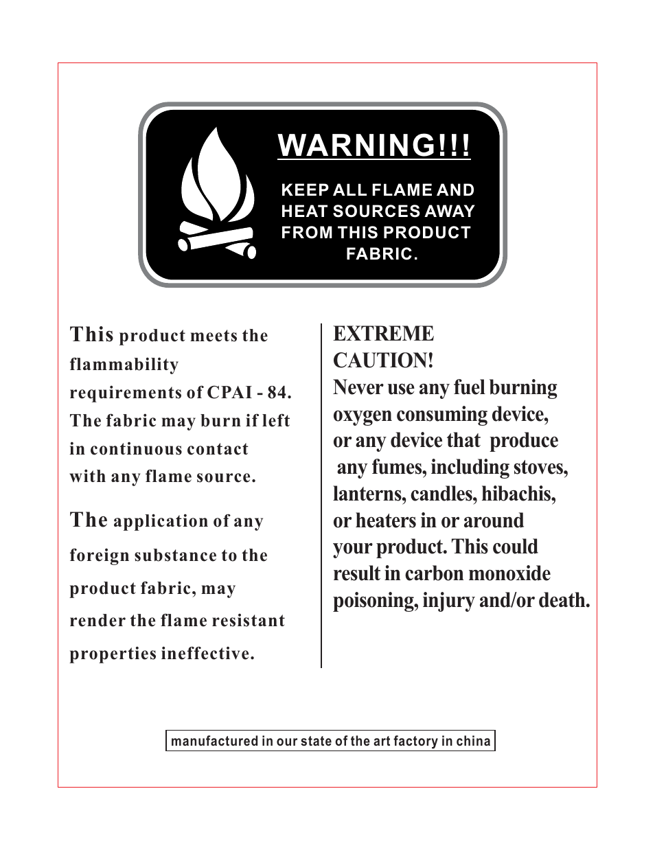 Warning, This | Giga Tent BT 014 User Manual | Page 5 / 8