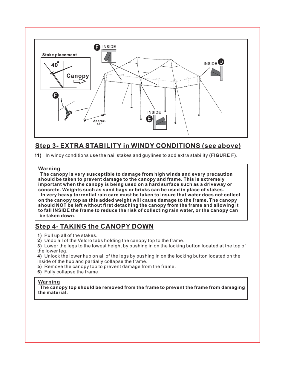 Canopy 40 | Giga Tent GT 004W User Manual | Page 3 / 8