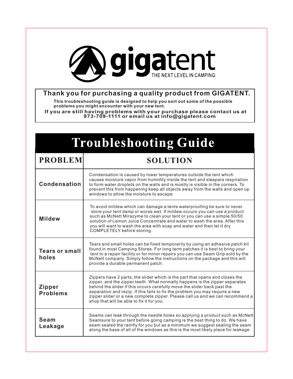 Giga Tent GT 004W User Manual | Page 6 / 8