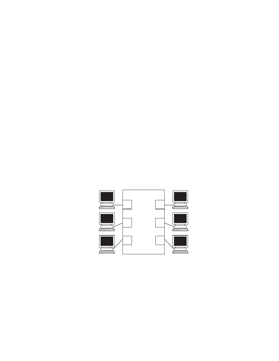 Examples, 1 example 1, single switch operation, Chapter 4 | Example 1, single switch operation -1, Xamples in, To see ho, May be useful for a depiction of the | Cabletron Systems 802.1Q User Manual | Page 67 / 92