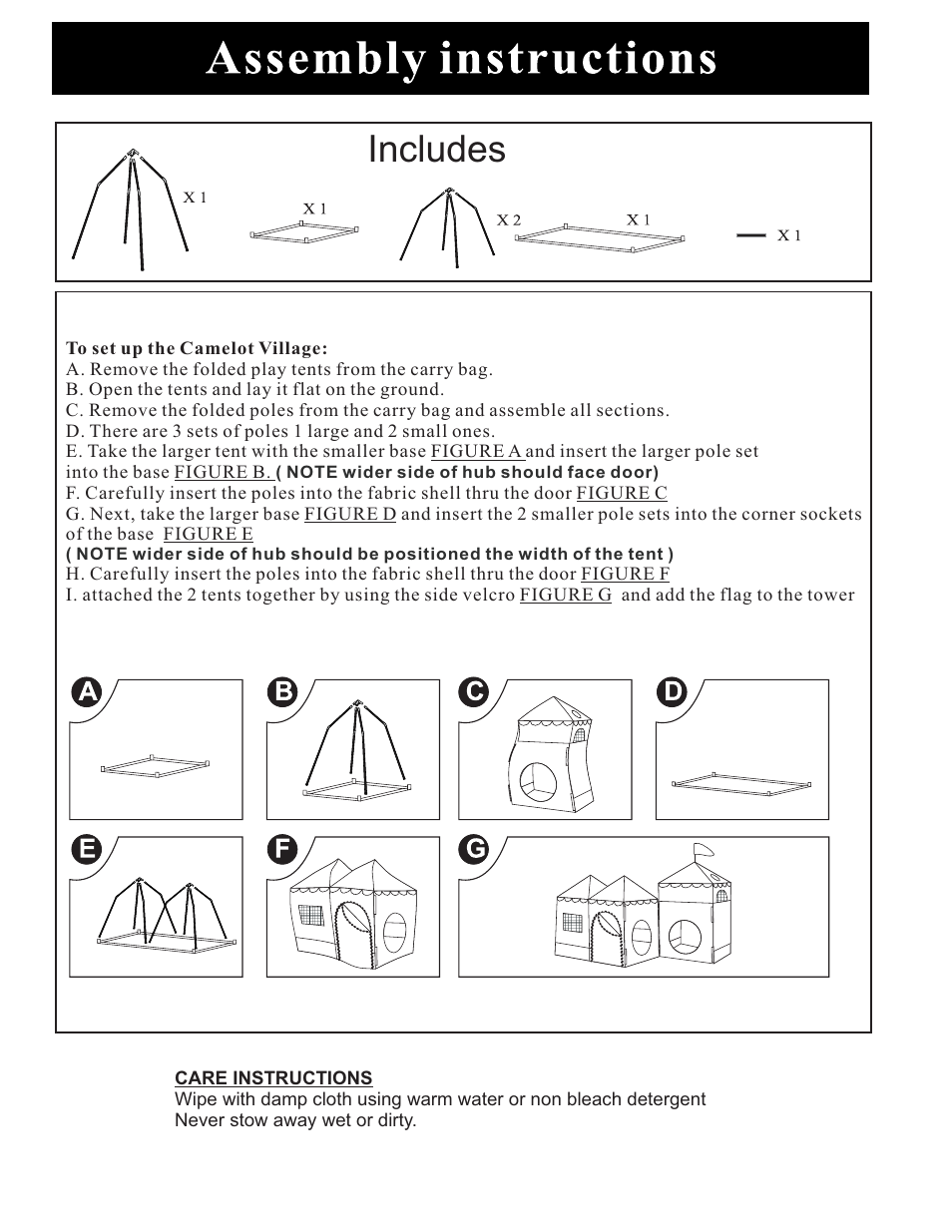 Includes | Giga Tent CT 042 User Manual | Page 2 / 4