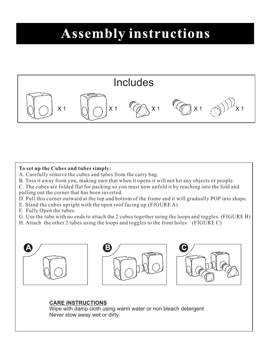 Includes | Giga Tent CT 040 User Manual | Page 2 / 4