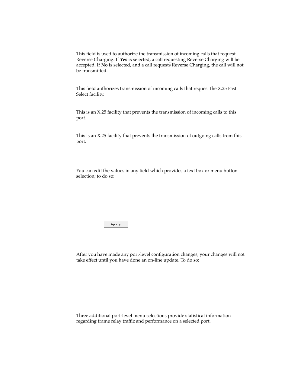 Changing configuration values, Applying port-level changes, Viewing frame relay status | Viewing frame relay status -20 | Cabletron Systems FRX6000 User Manual | Page 108 / 232